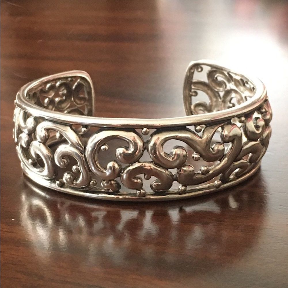 Barse Sterling Silver Scroll Cuff & Vintage Sterl… - image 4